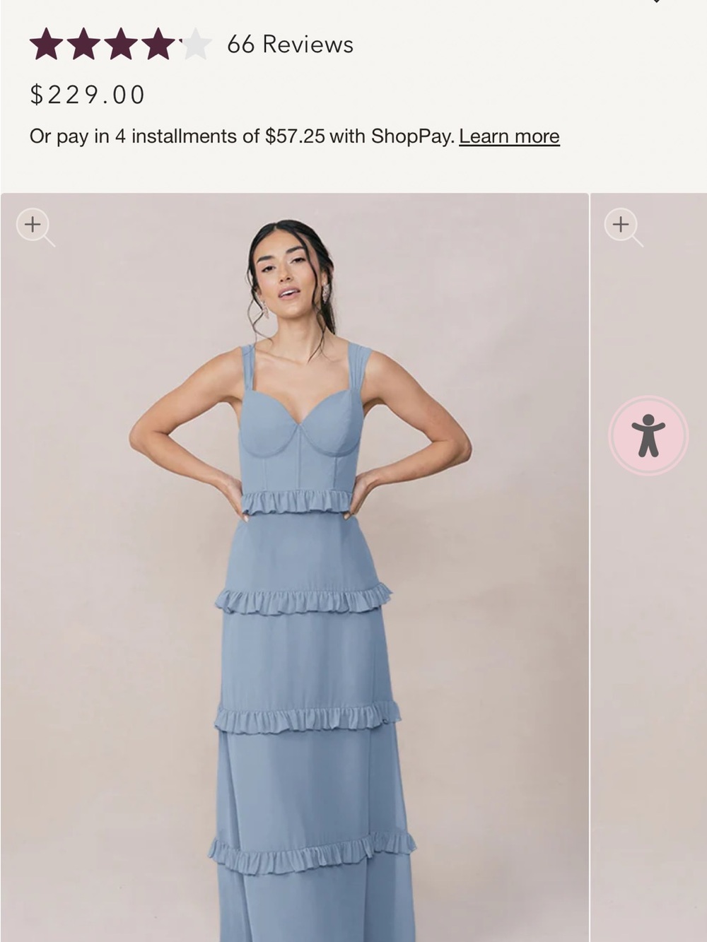 Revelry French Blue Sloane Chiffon Dress